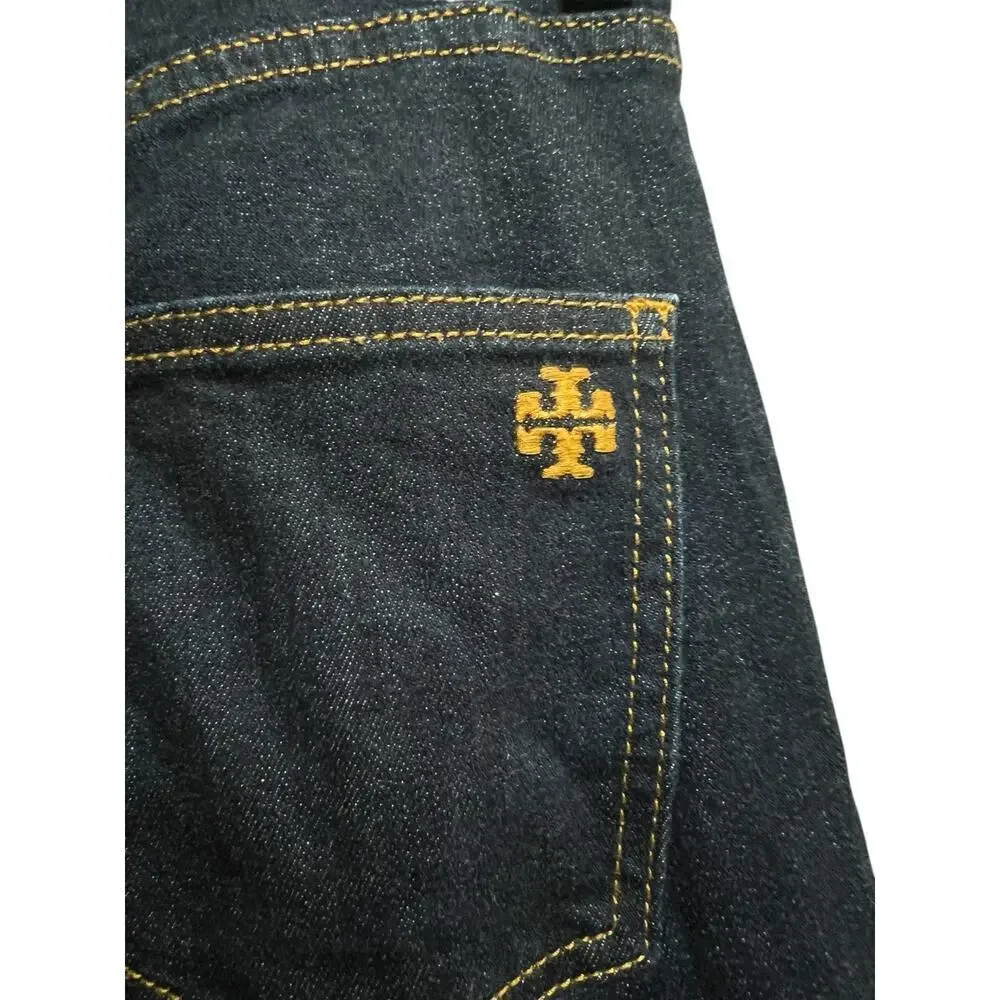 Tory Burch Straight Leg Jeans Dark Wash 27